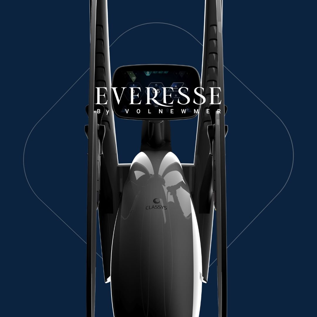 Everesse device and logo on dark blue background